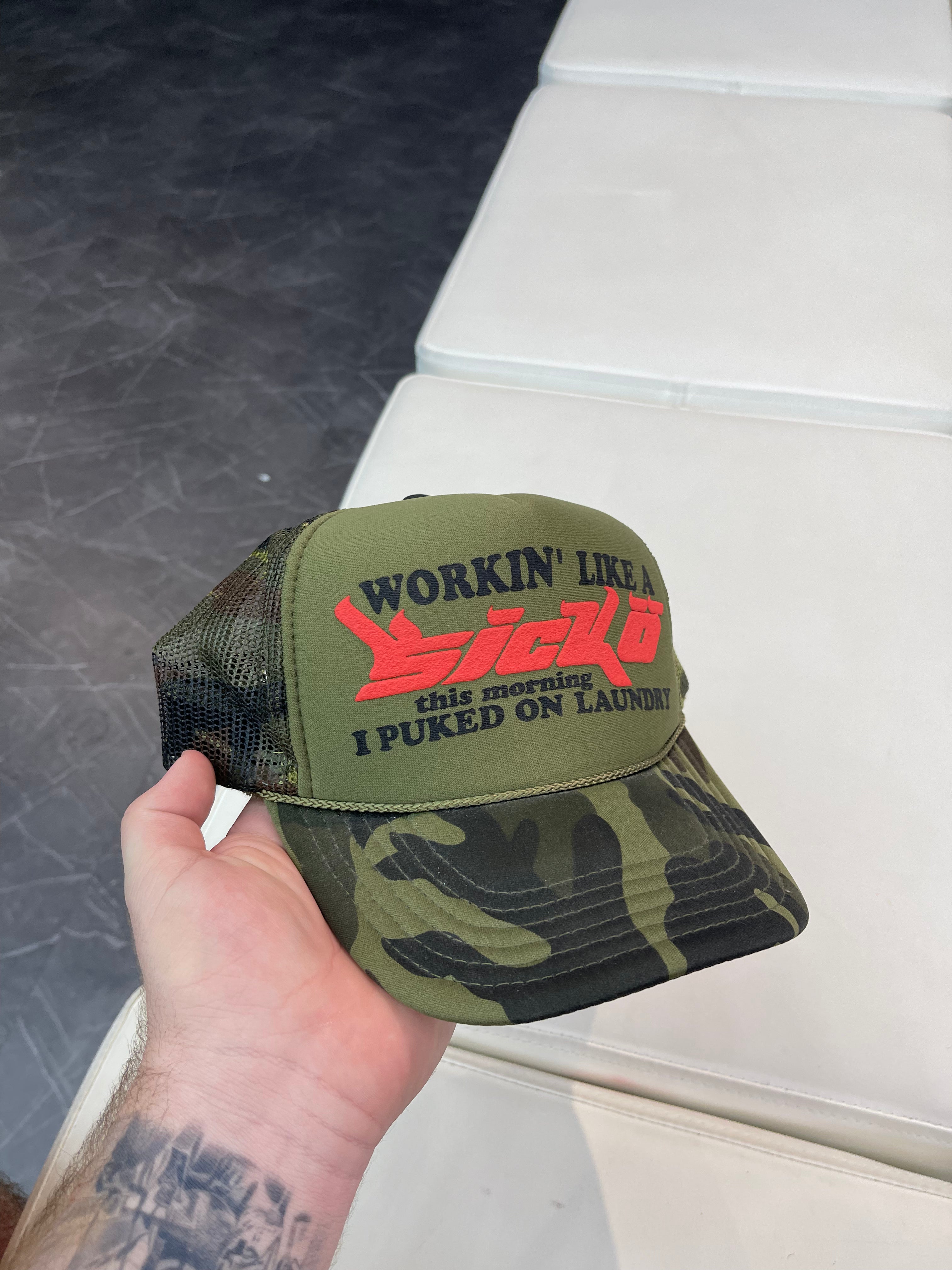 SICKO Trucker Hat “Camo/Black”