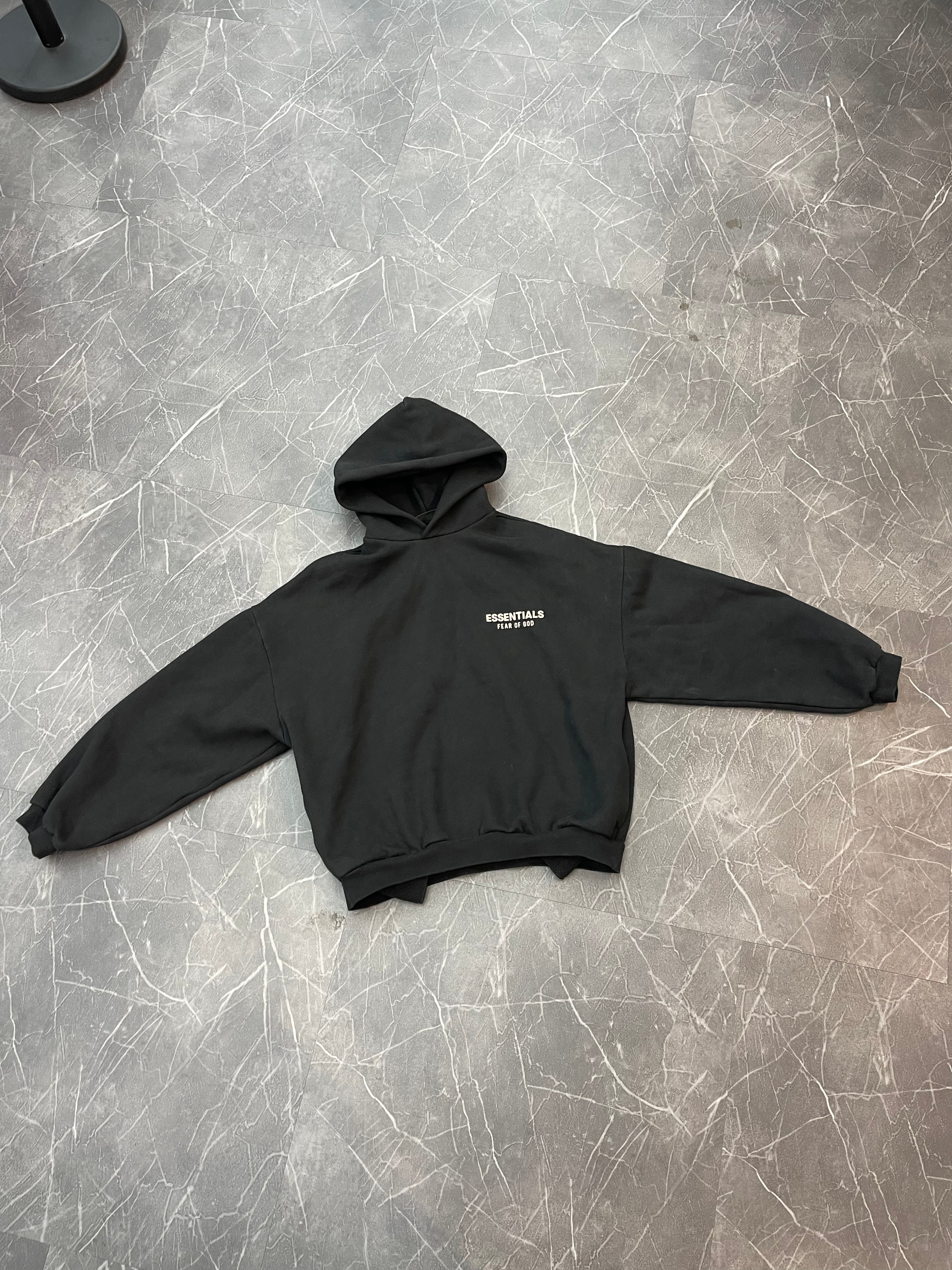 Essentials Classic Fit Fleece Hoodie “Black”