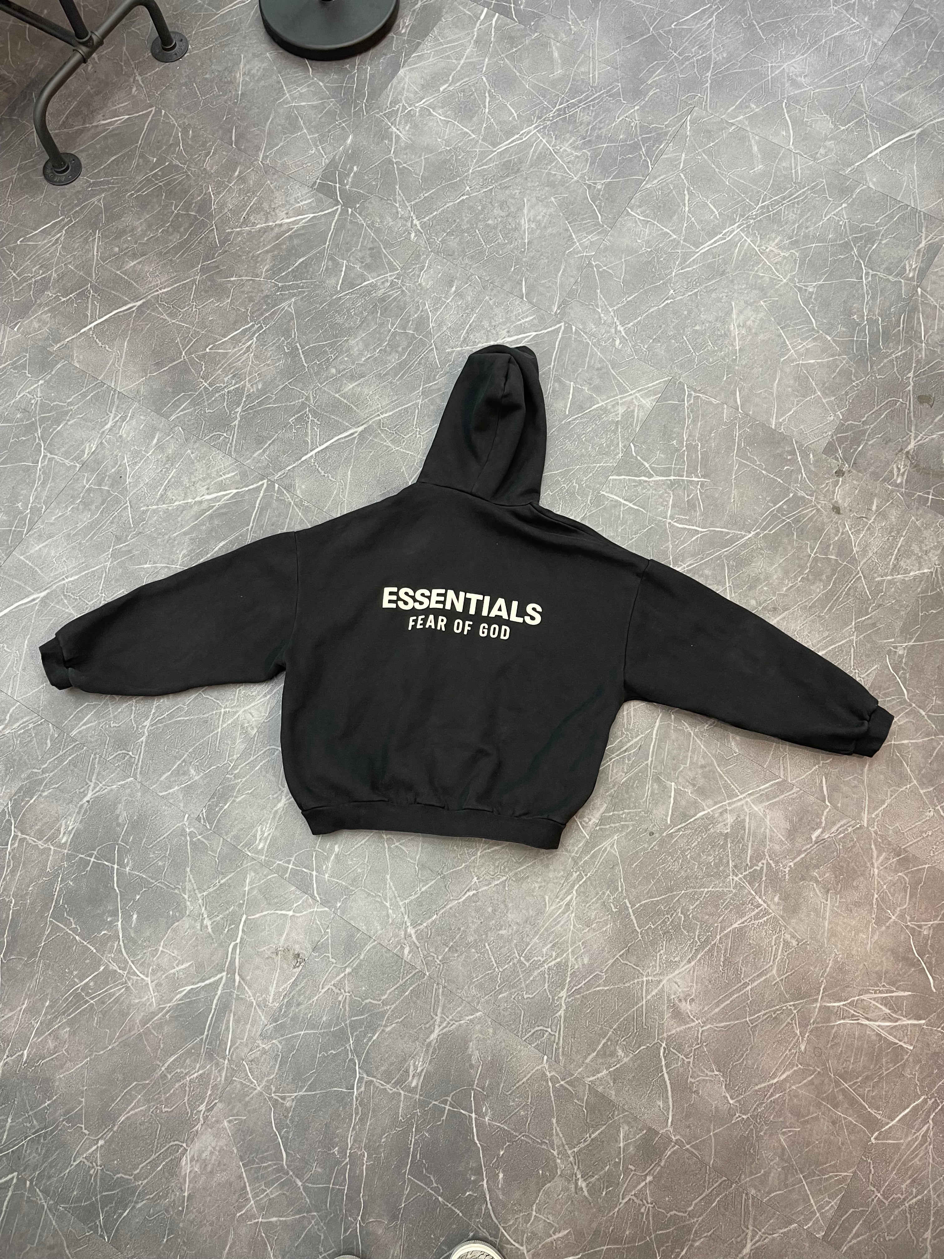 Essentials Classic Fit Fleece Hoodie “Black”