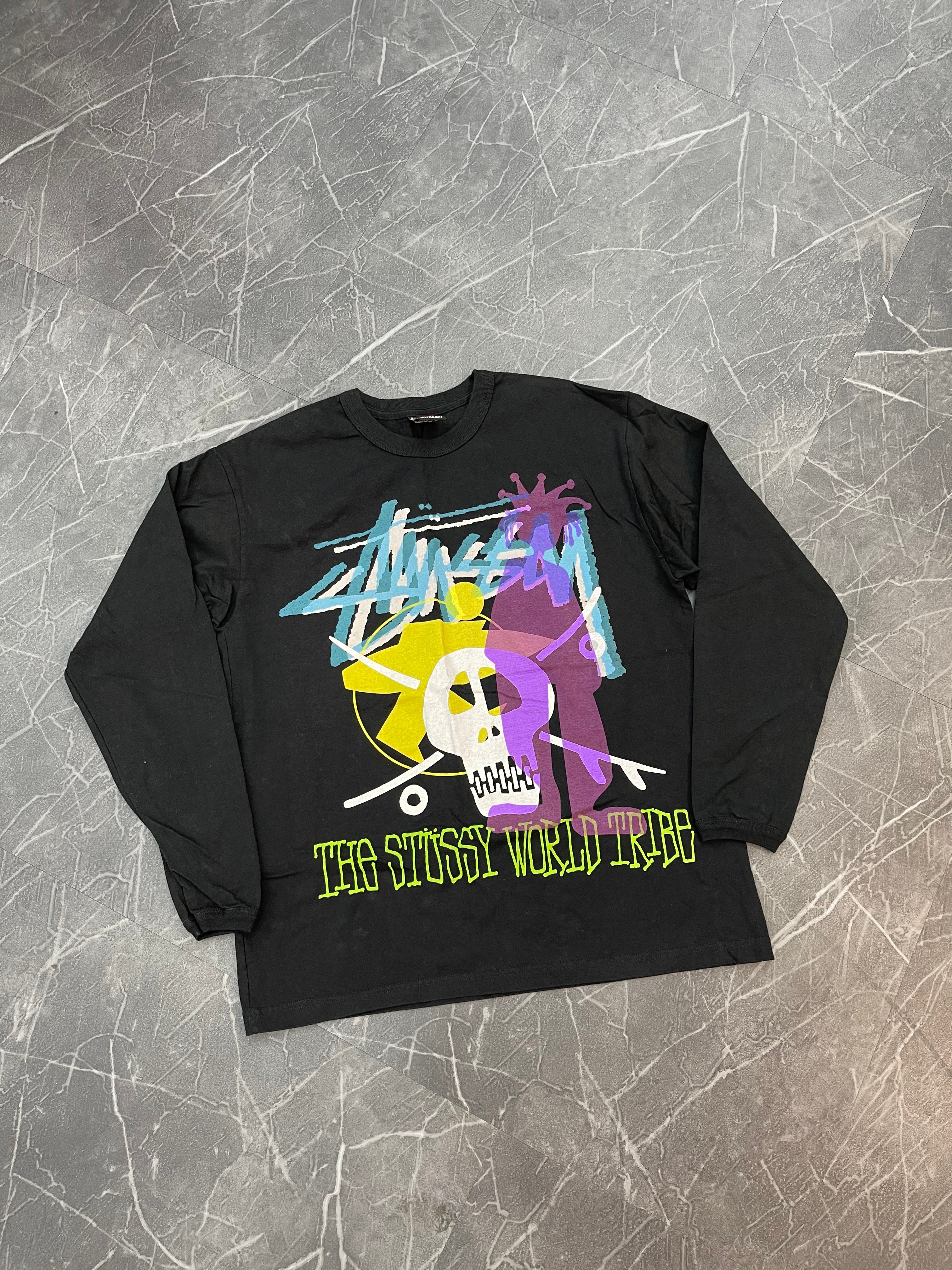 Stussy World Tribe Long Sleeve “Black”