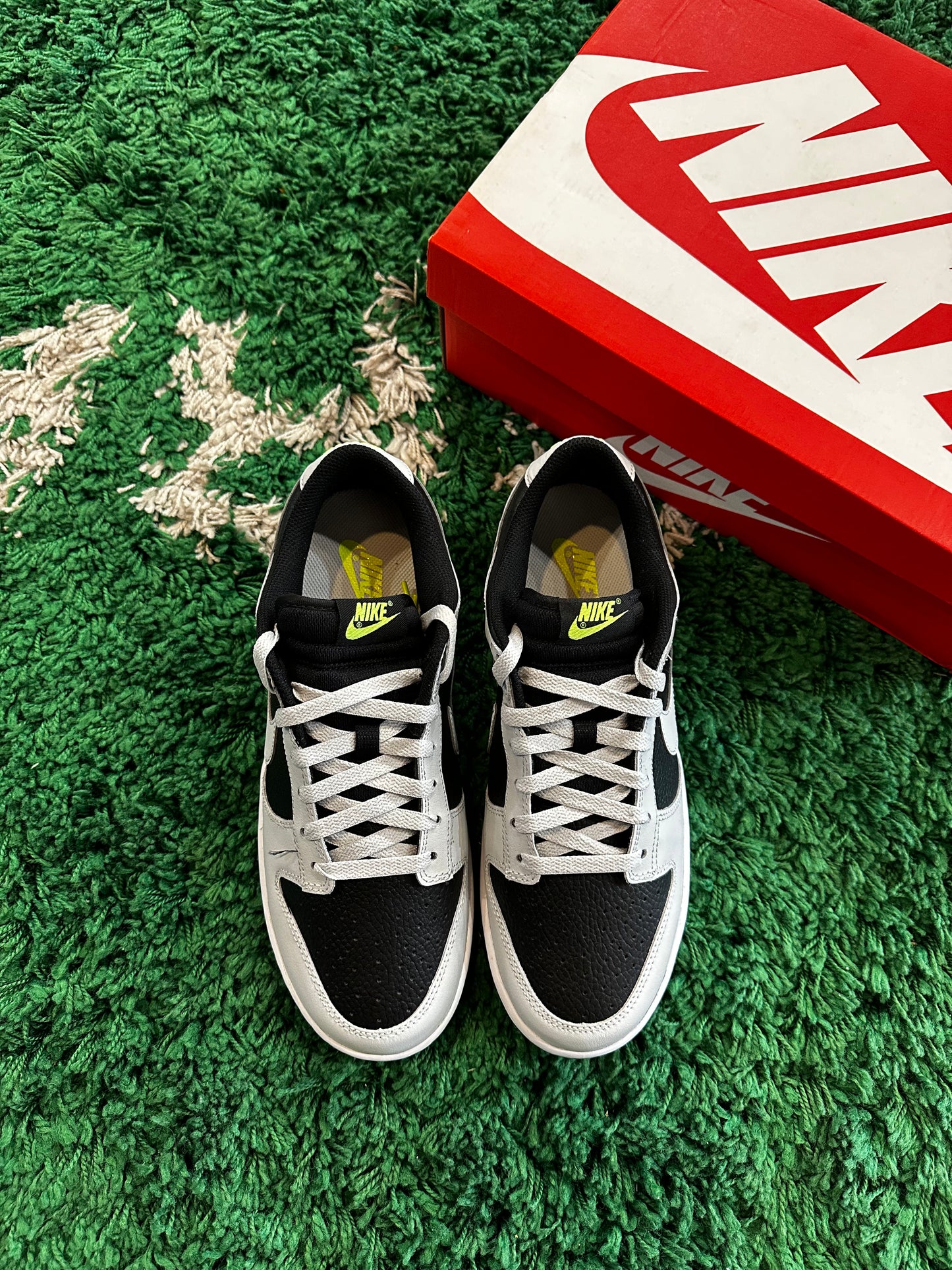 Nike Dunk Low “Grey Panda Volt”