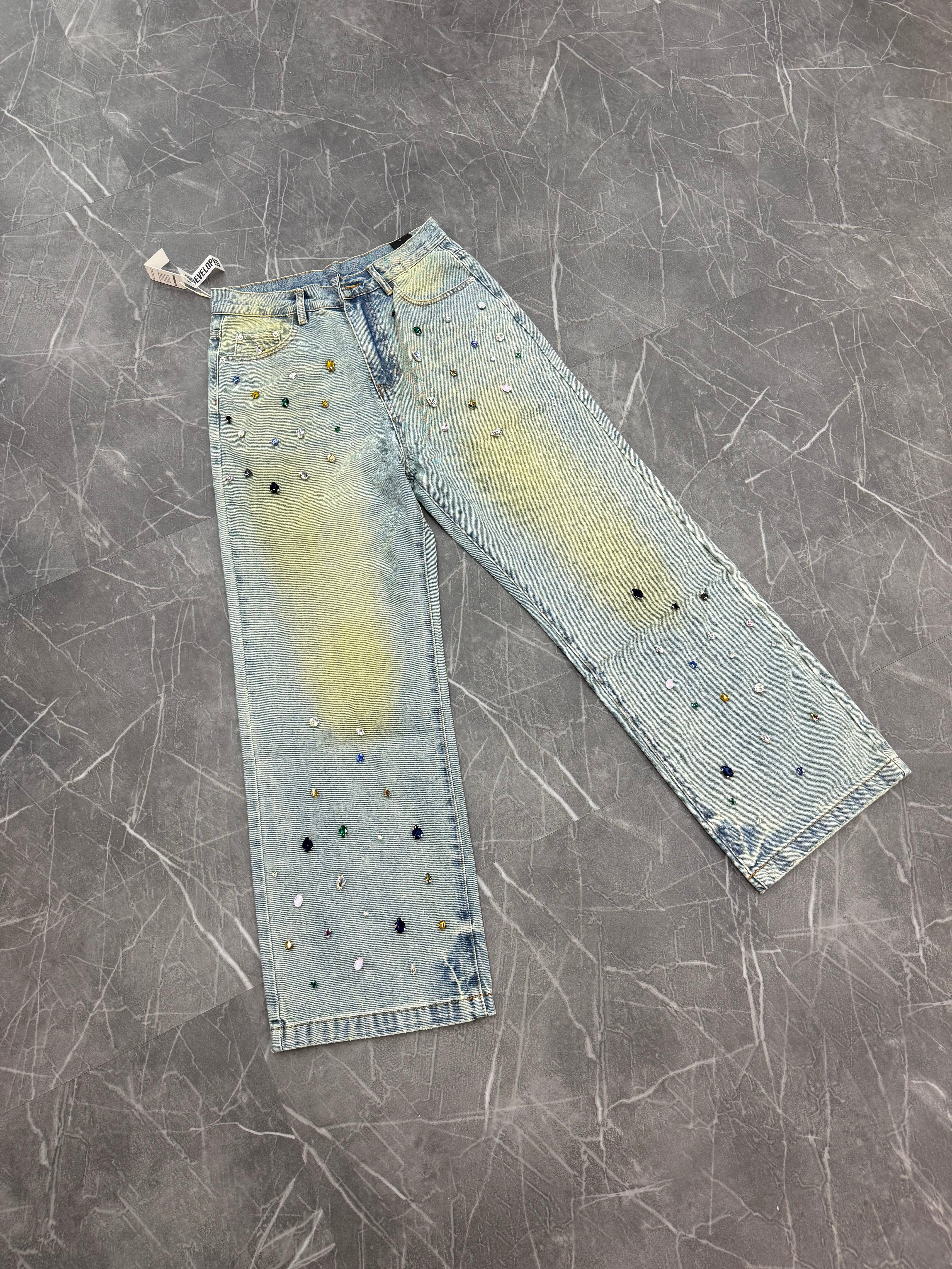 Undeveloped Azul Colored Gemstone Denim