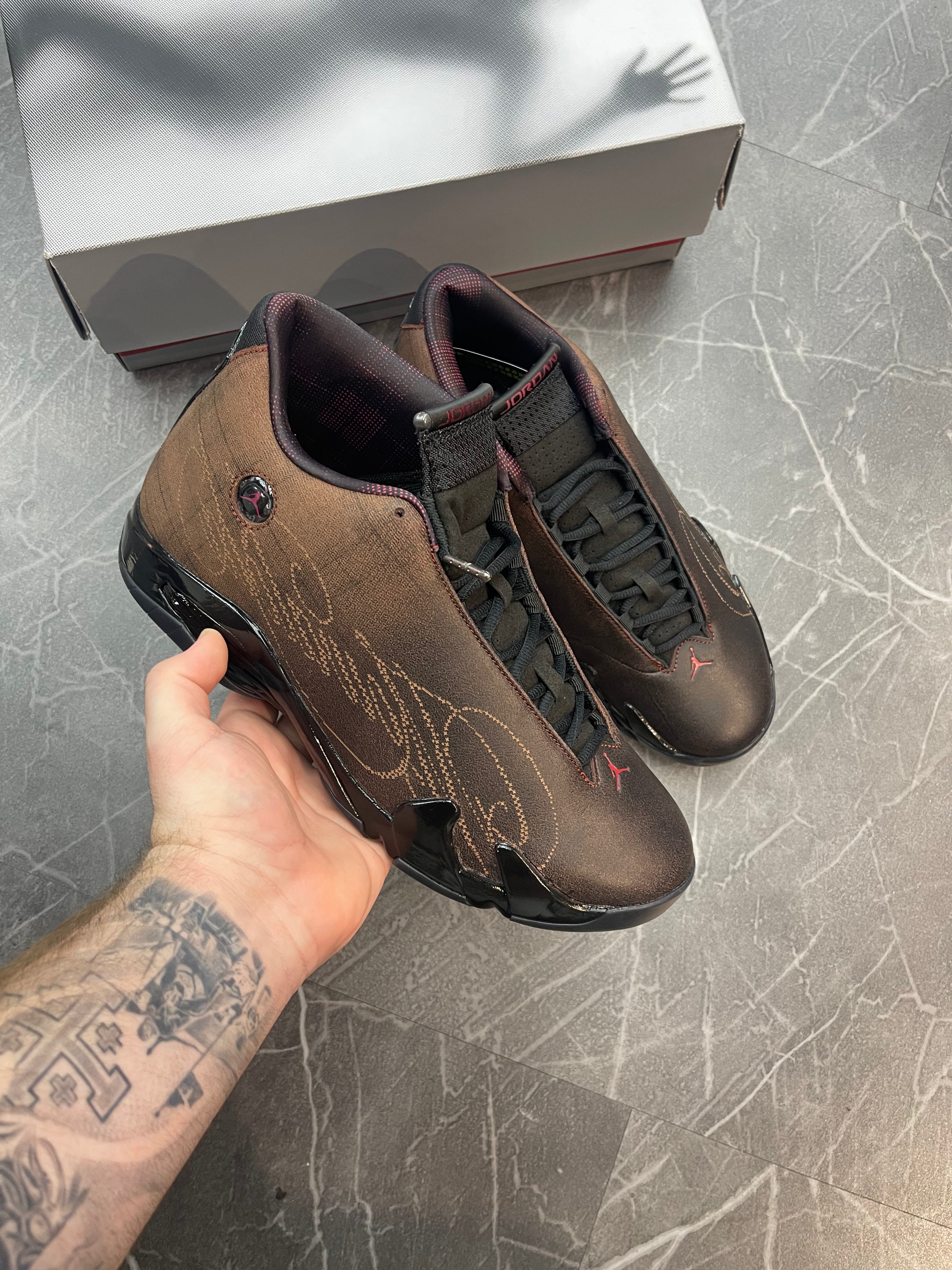 Jordan 14 Retro Mowalola Burnt Red