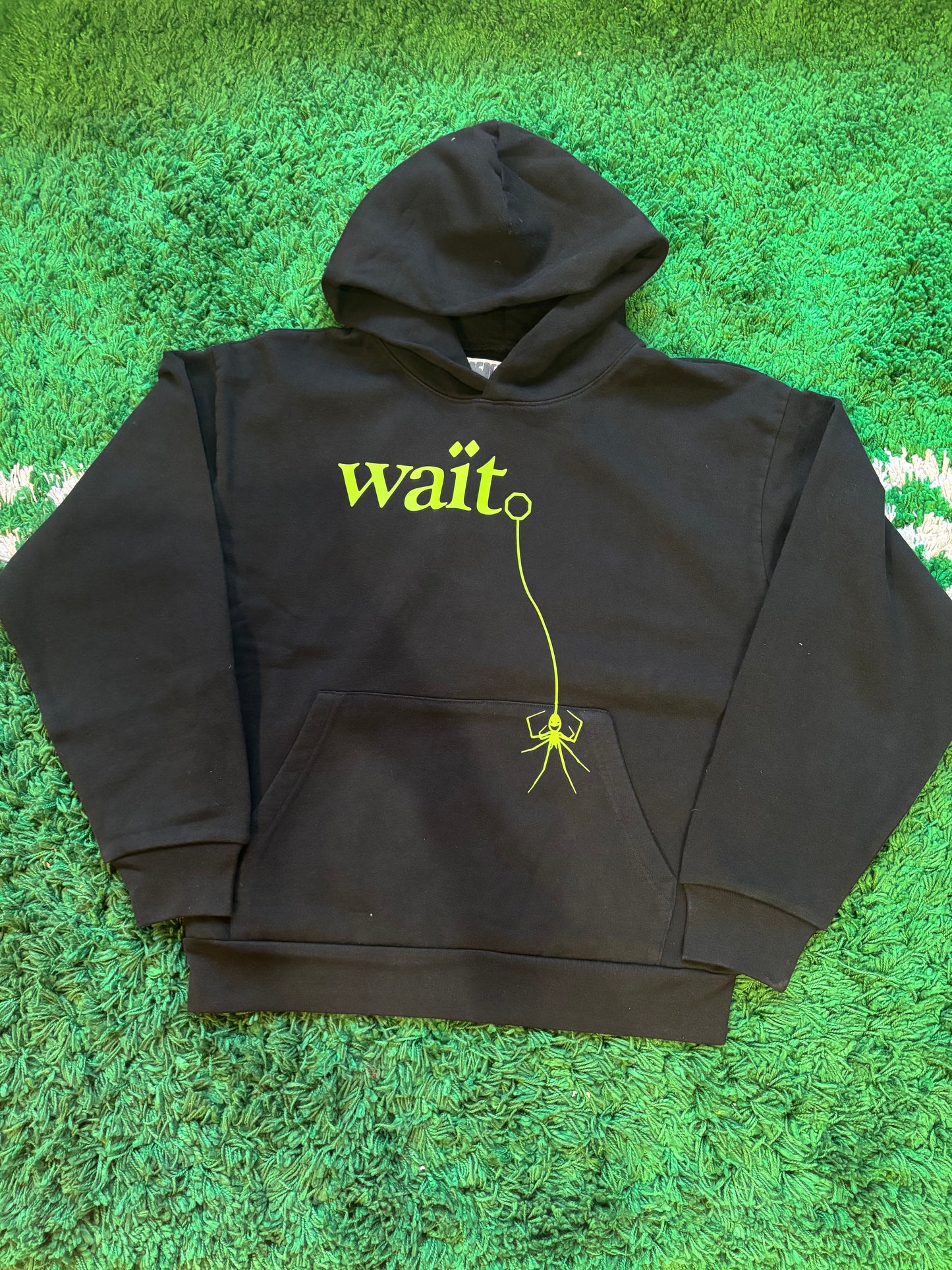 Sp5der Wait Hoodie “Black”