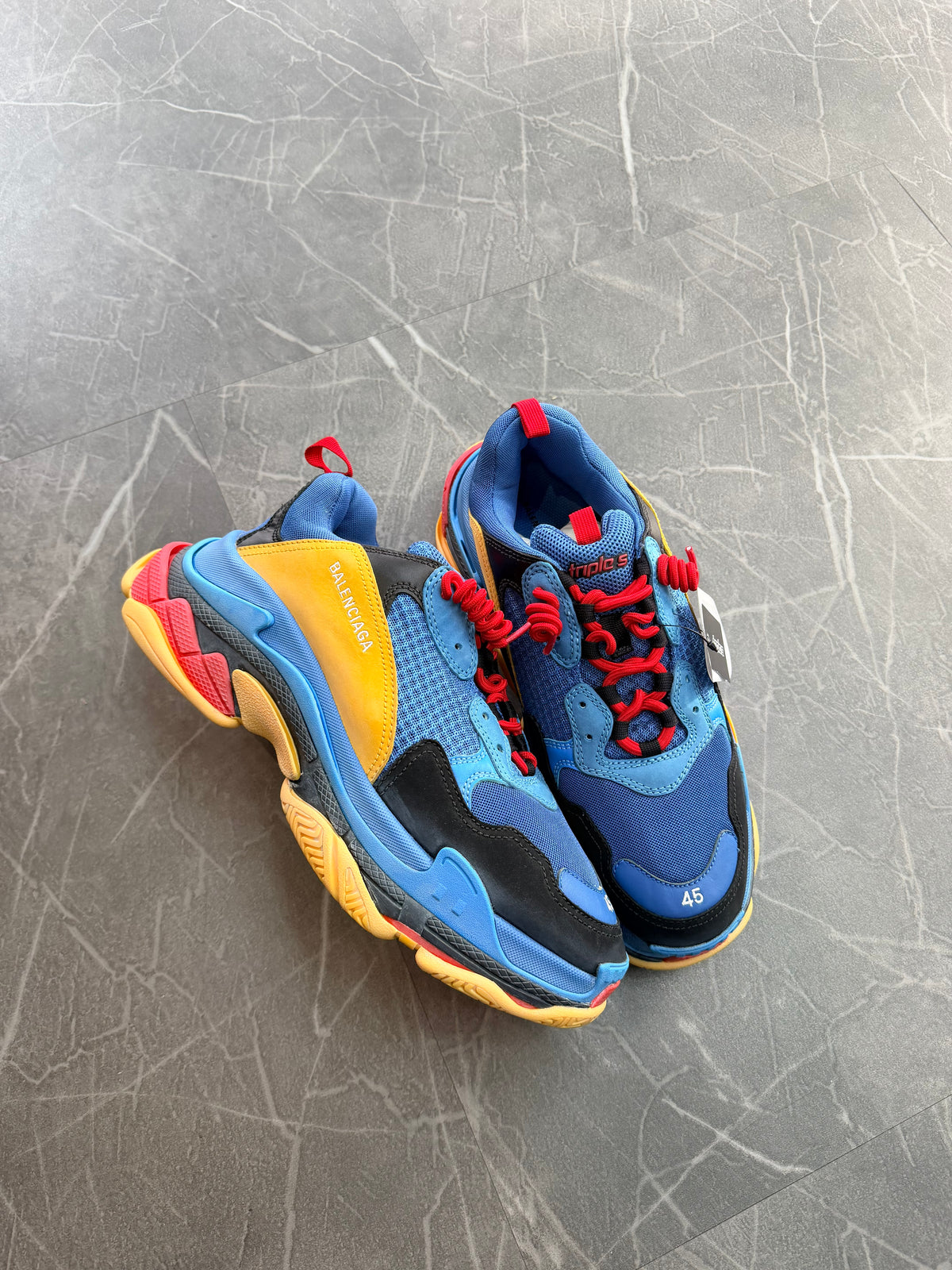 Balenciaga Triple S Blue Orange Red