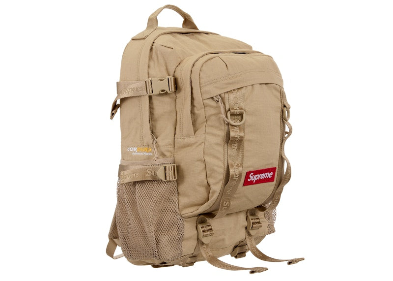 Supreme Logo Backpack (SS26) Tan