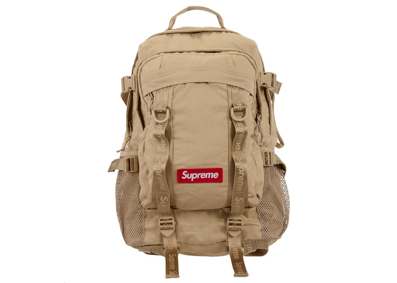 Supreme Logo Backpack (SS26) Tan