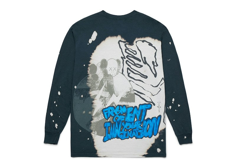 Travis Scott Cactus Jack + Kaws For Fragment L/S Tee Multi Grey