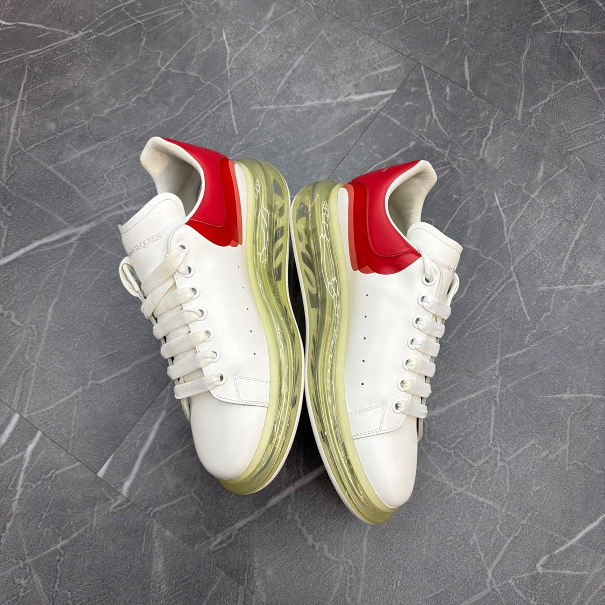 Alexander McQueen Oversized Clear Sole 3D Print Lust Red (Size 45) (Lightly Worn)