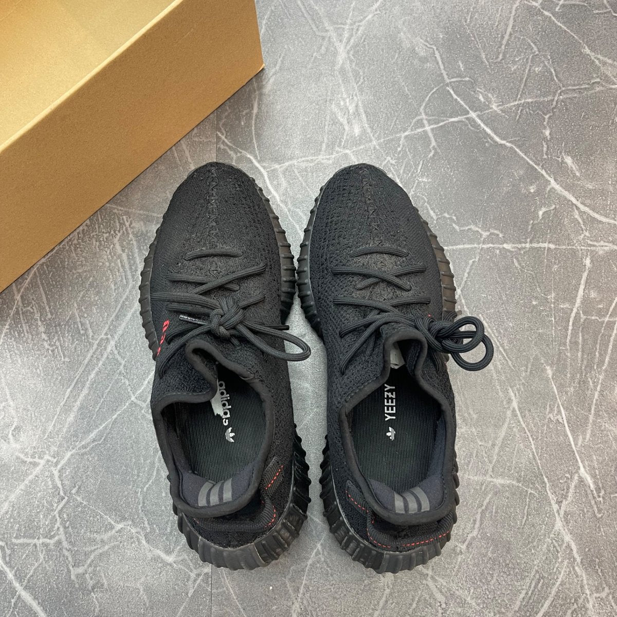 adidas Yeezy Boost 350 V2 Black Red (Size 10) (Lightly Worn)