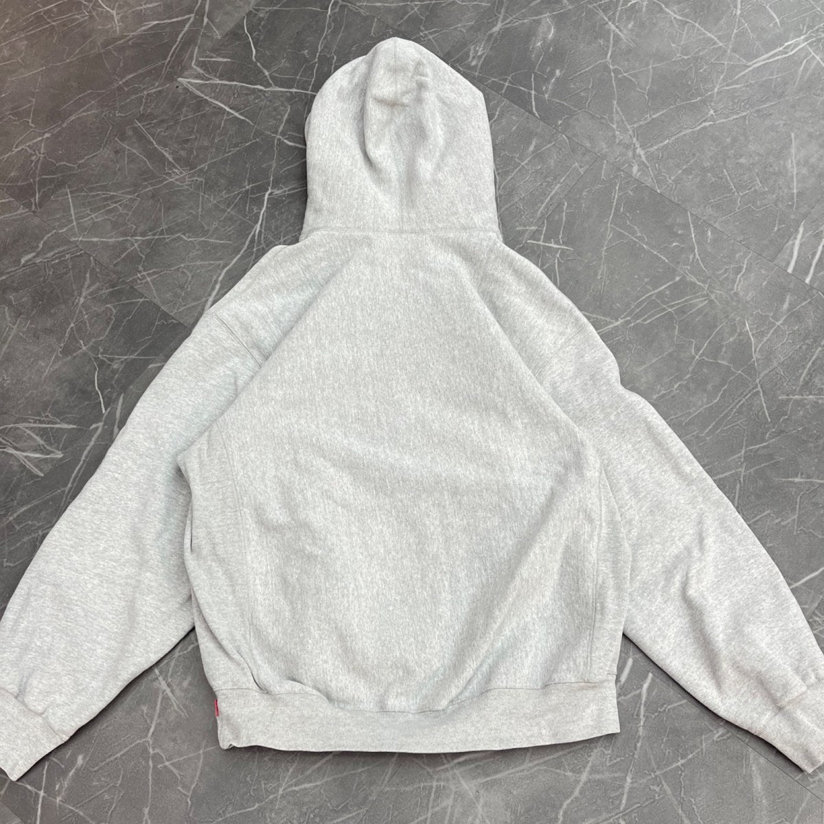 Supreme Varsity Hooded Sweatshirt Heather Grey - Image 3