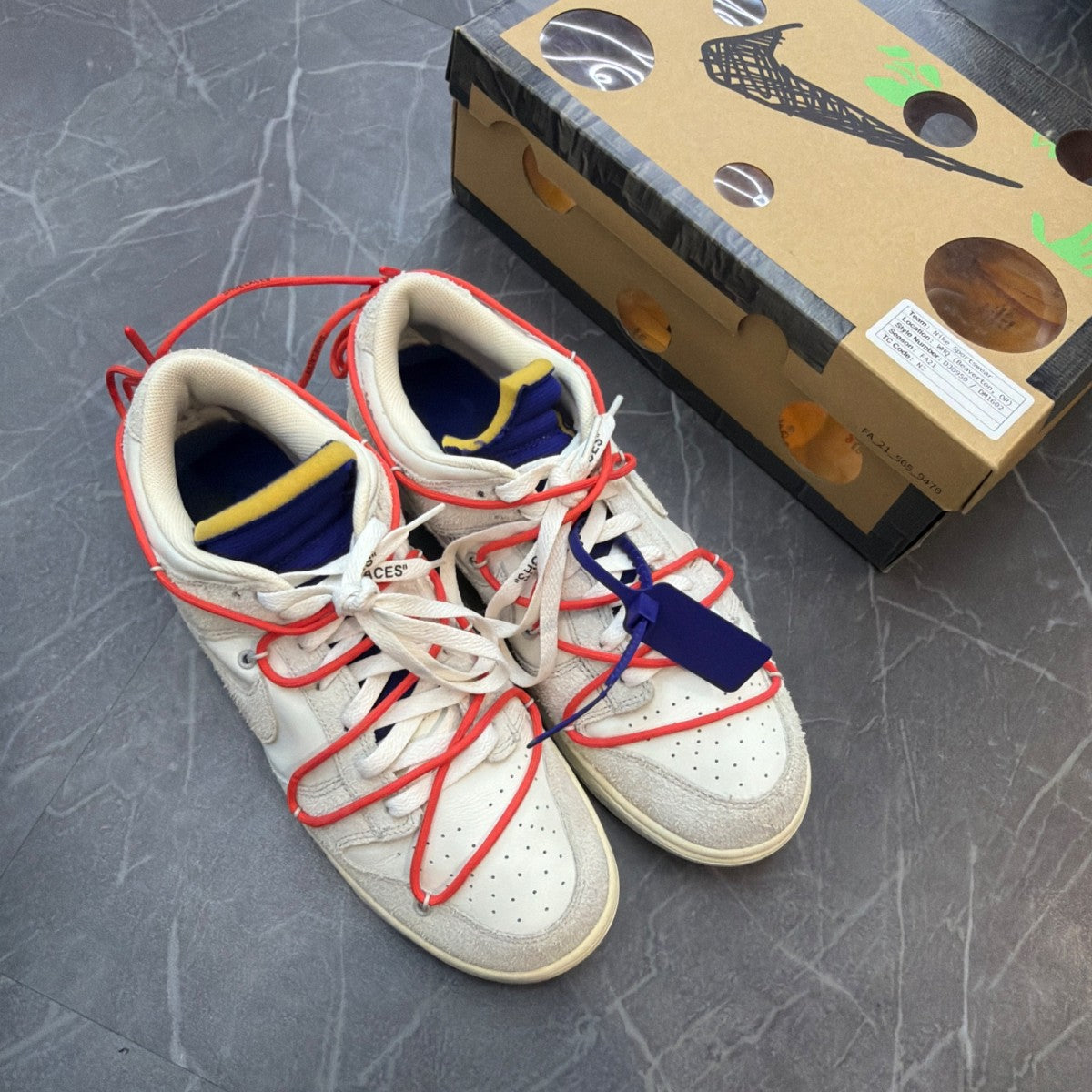 Nike Dunk Low Off-White Lot 13 - Image 2