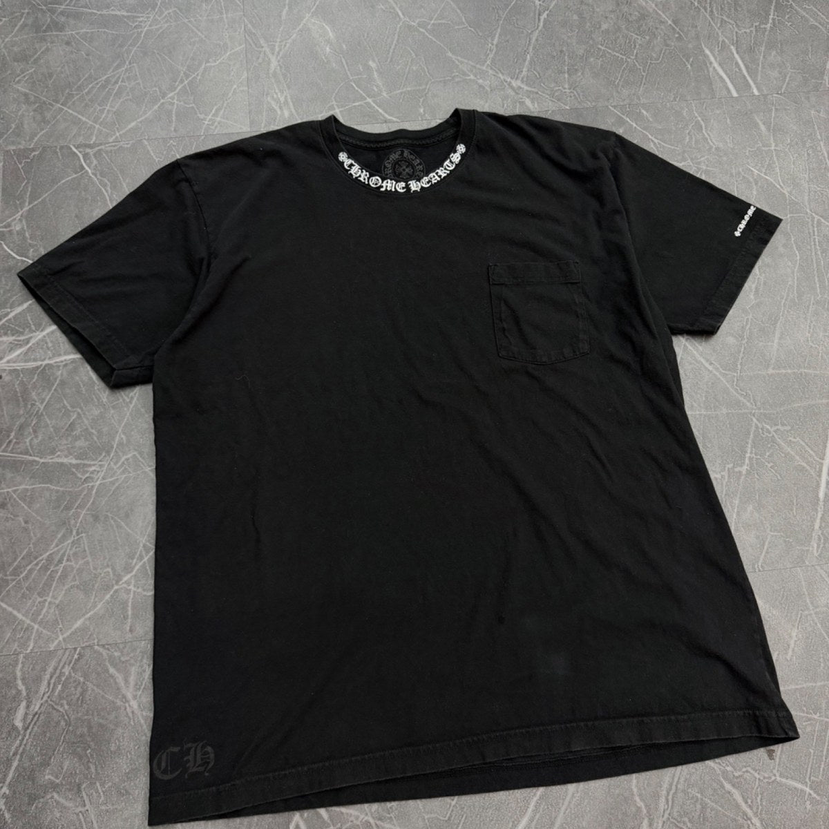 Chrome Hearts Short Sleeve Pocket Crew T-shirt Black - Image 1