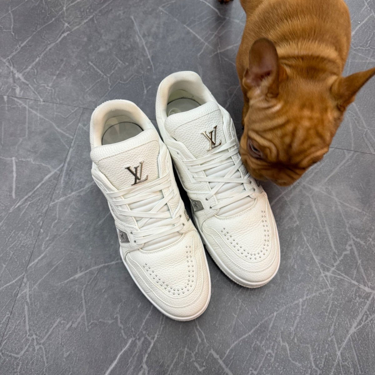 Louis Vuitton LV Trainer White Calf Leather - back
