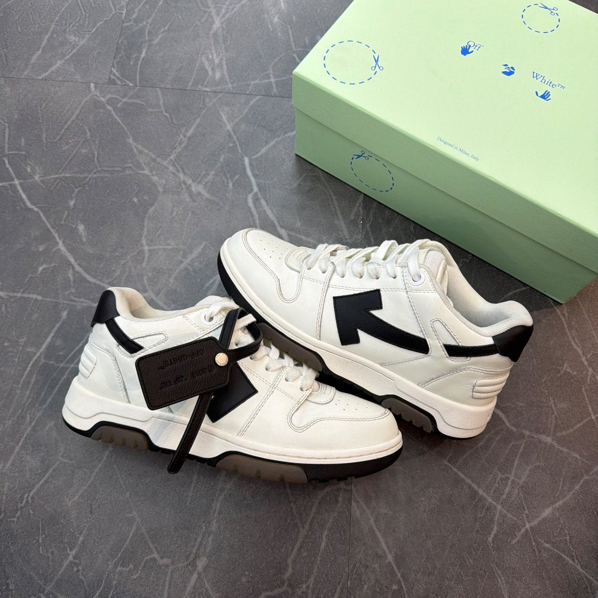 OFF-WHITE Out Of Office "OOO" Low White Black (Women's) - Image 1