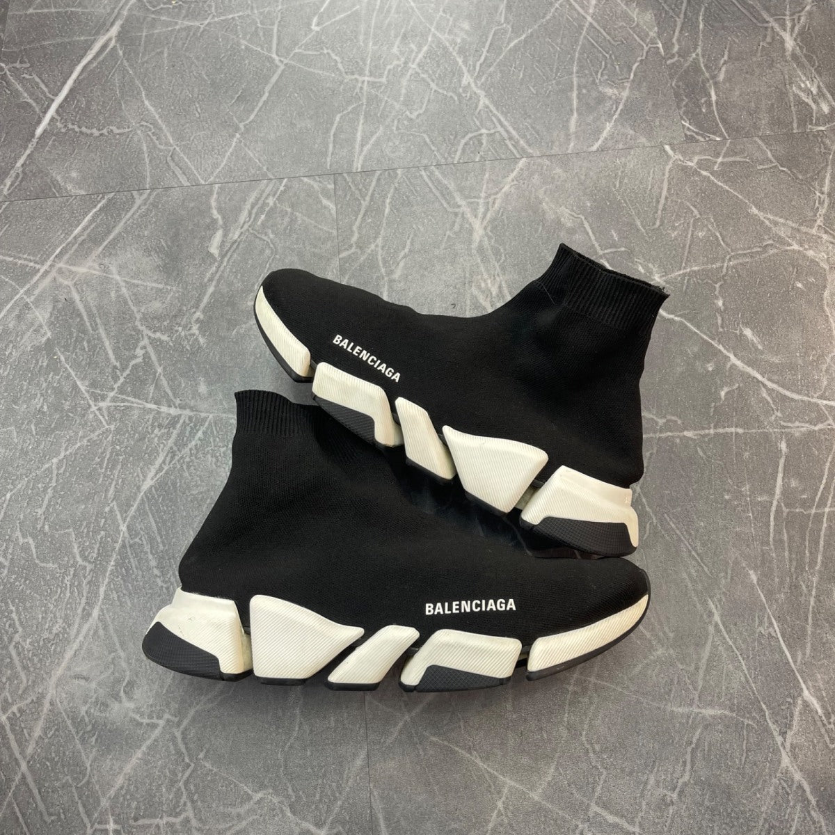 Balenciaga Speed 2.0 Black White - Image 1