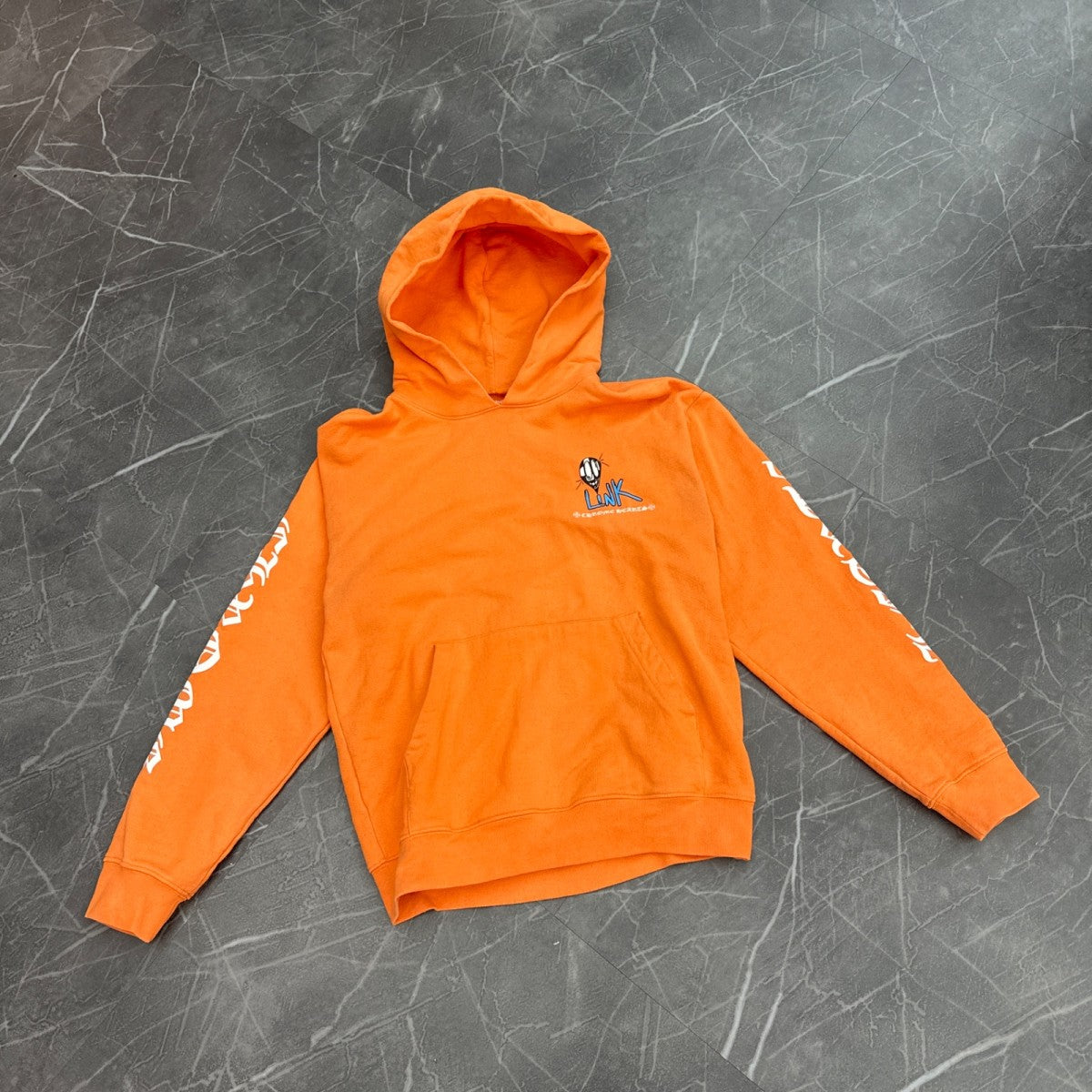 Chrome Hearts Matty Boy Link & Build Hoodie Orange - Image 1