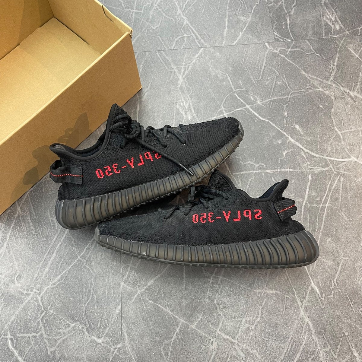 adidas Yeezy Boost 350 V2 Black Red (Size 10) (Lightly Worn)