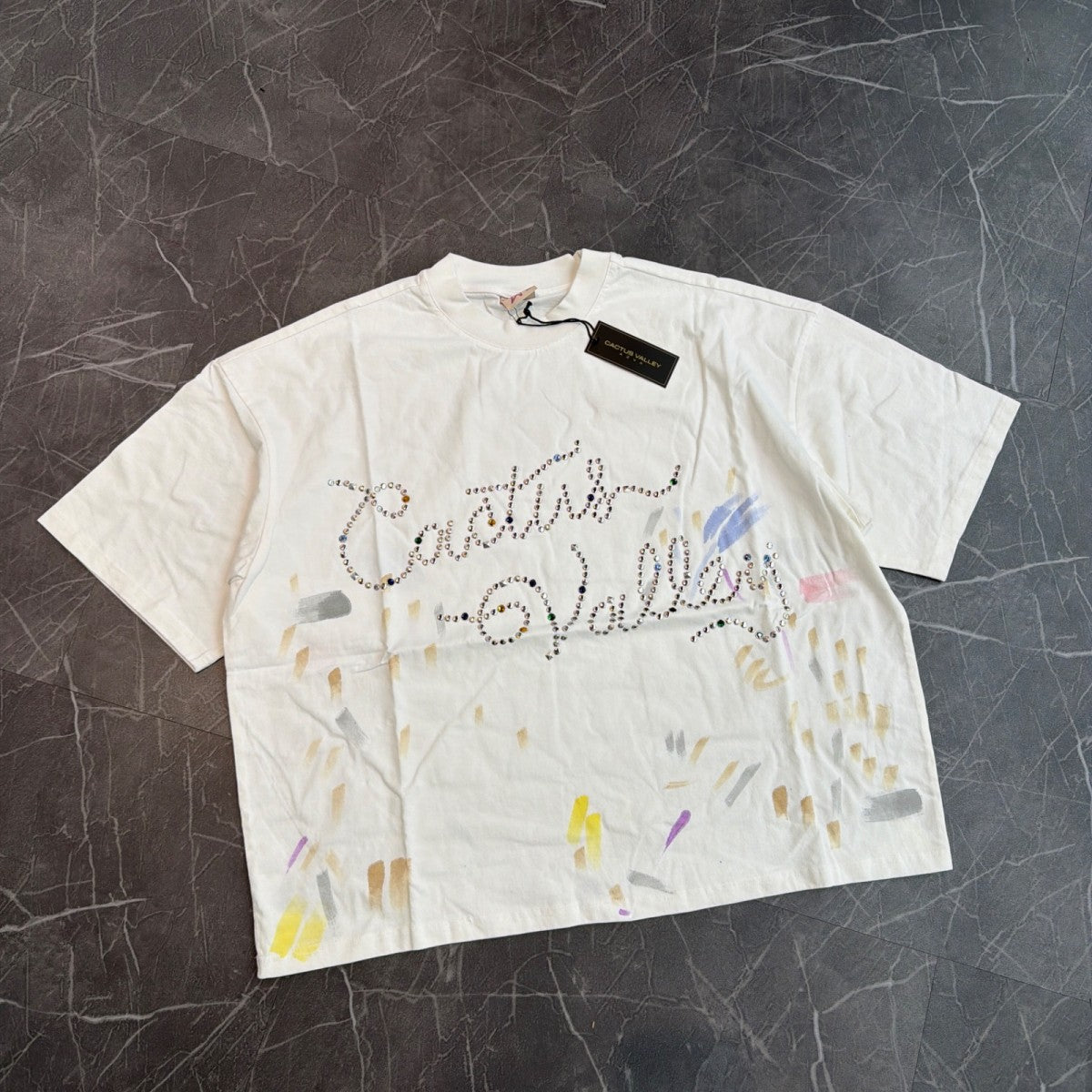 Cactus Valley Splatter Tee White