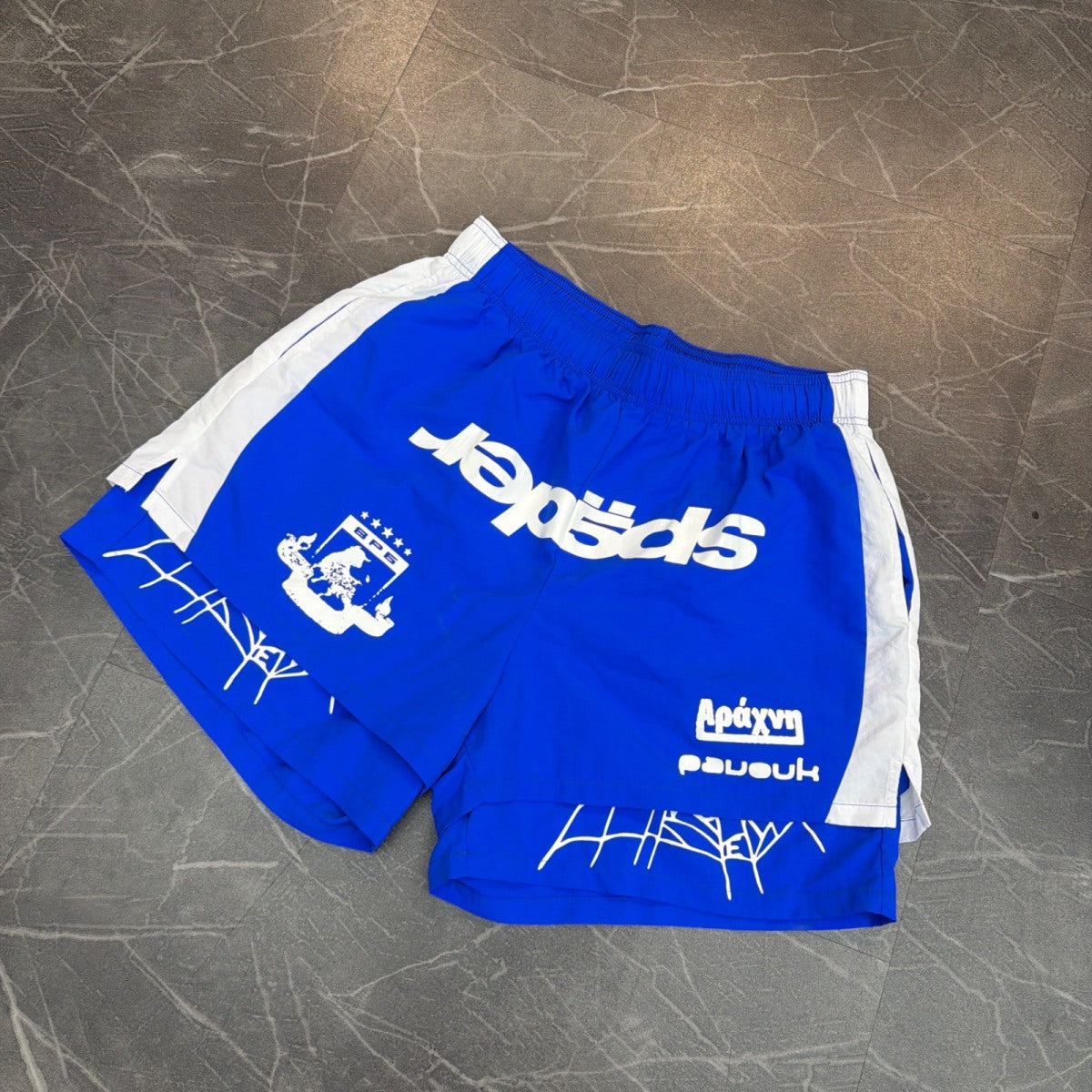 Sp5der Soccer Double Layer Short Troy Blue