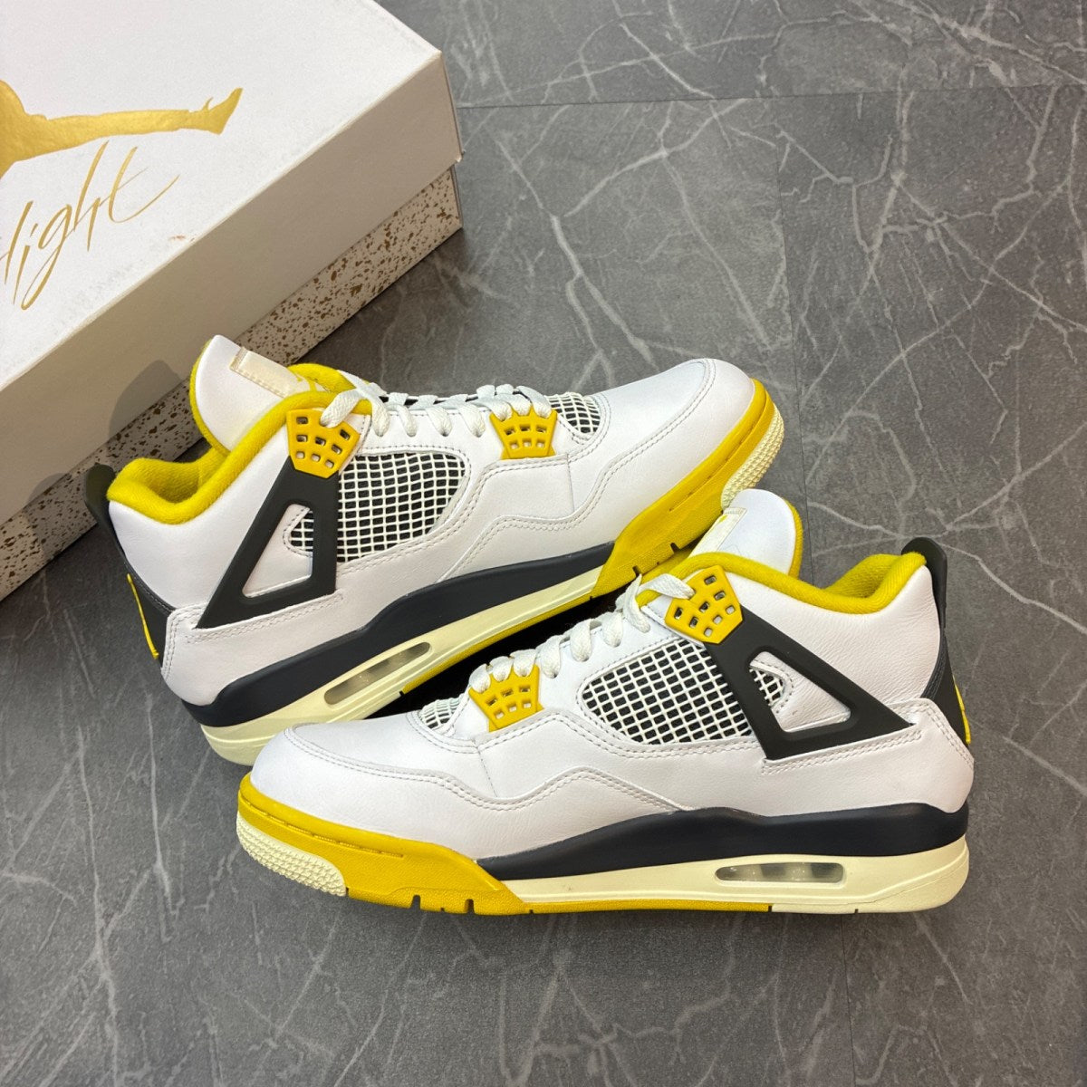 Jordan 4 Retro Vivid Sulfur (Women's) - Image 3
