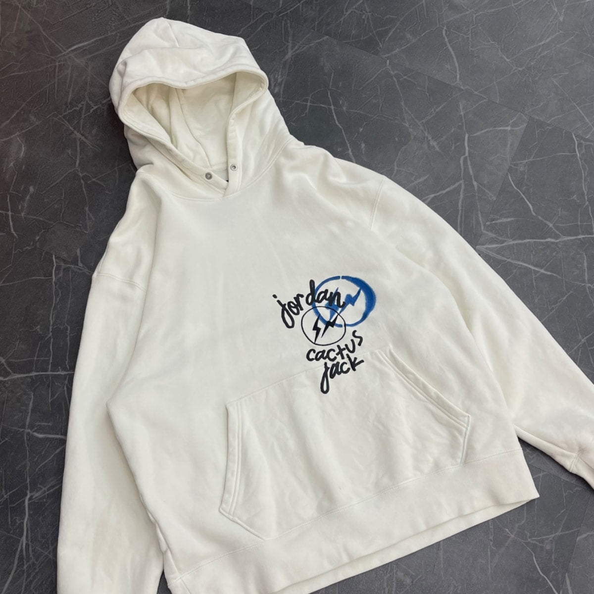 Travis Scott x Jordan x Fragment Hoodie Cream - Image 2