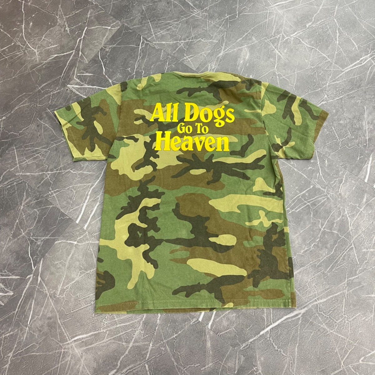 Supreme All Dogs Go To Heaven Tee Woodland Camo - Image 3